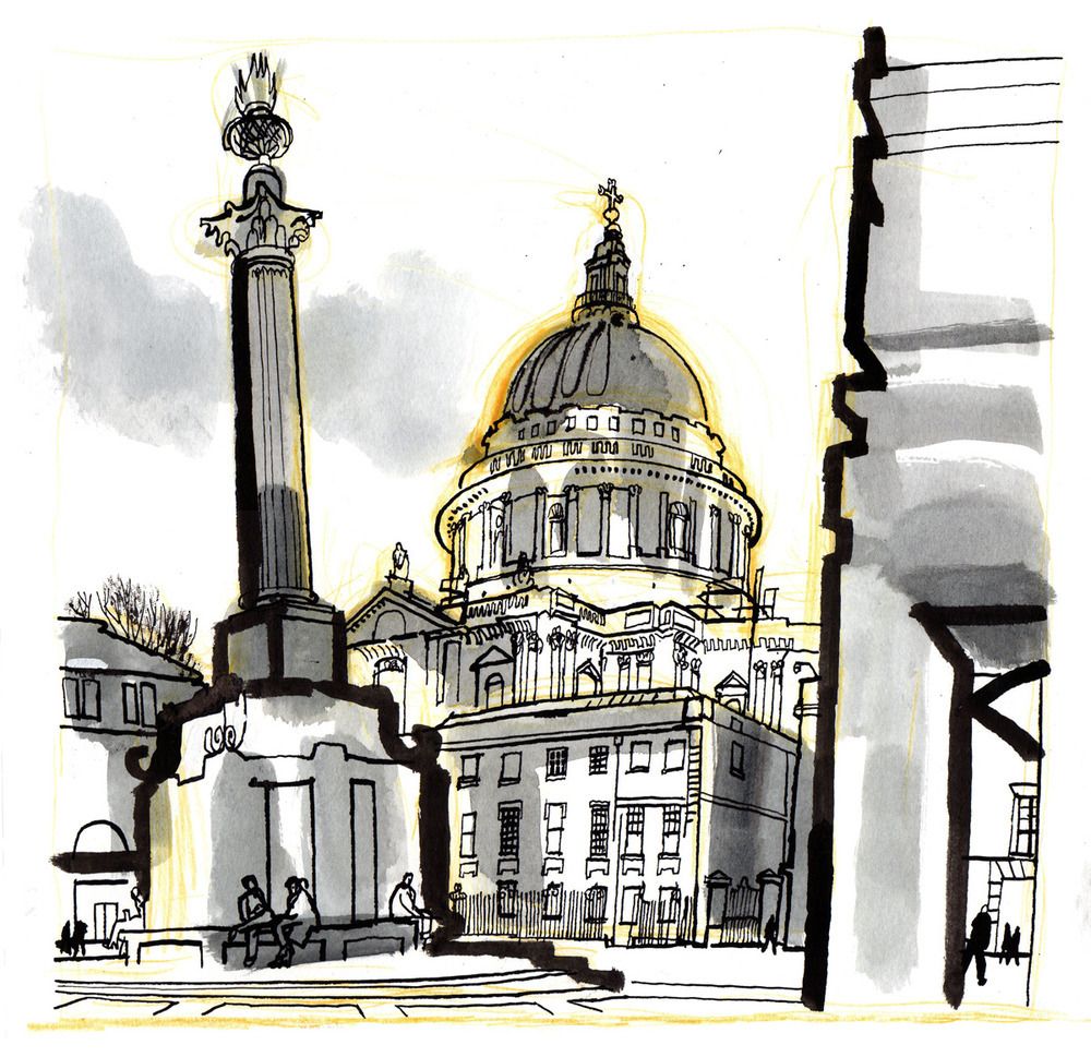 1000x969 Image Of Paternoster Square Other Drawings, Art