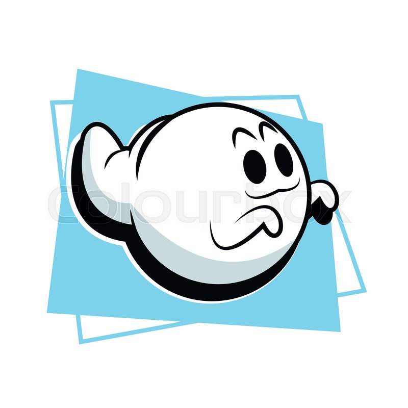 800x800 Cartoon Ghost Icon Urban Art Theme Stock Vector Colourbox