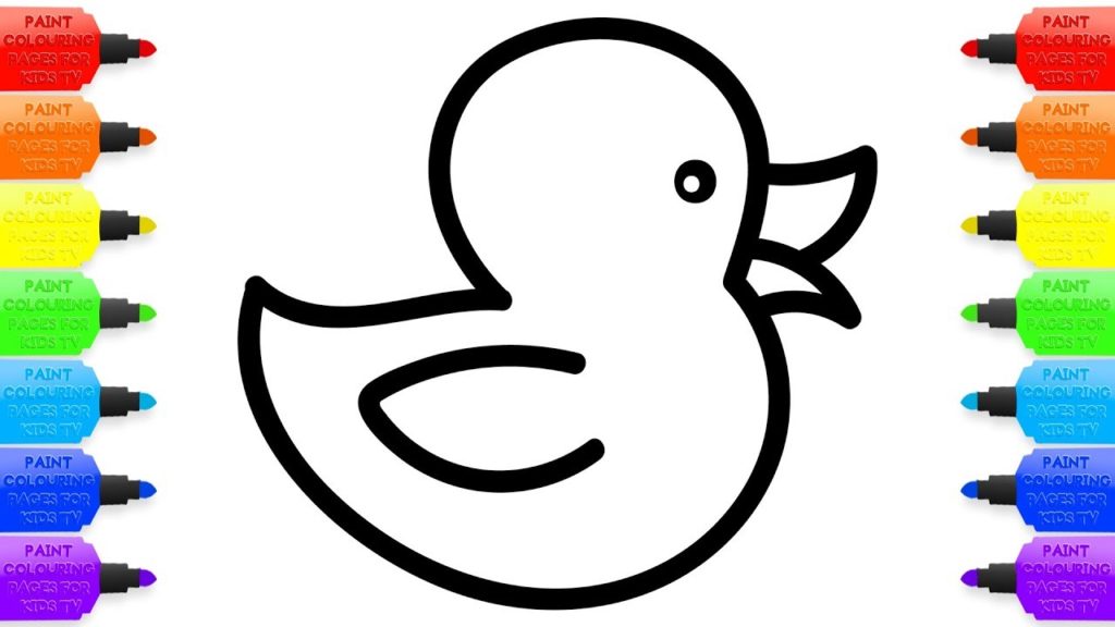1024x576 How To Draw Rubber Duck For Baby Drawings And Coloring Book