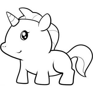 302x302 Unicorn Drawing For Kids Simple Step