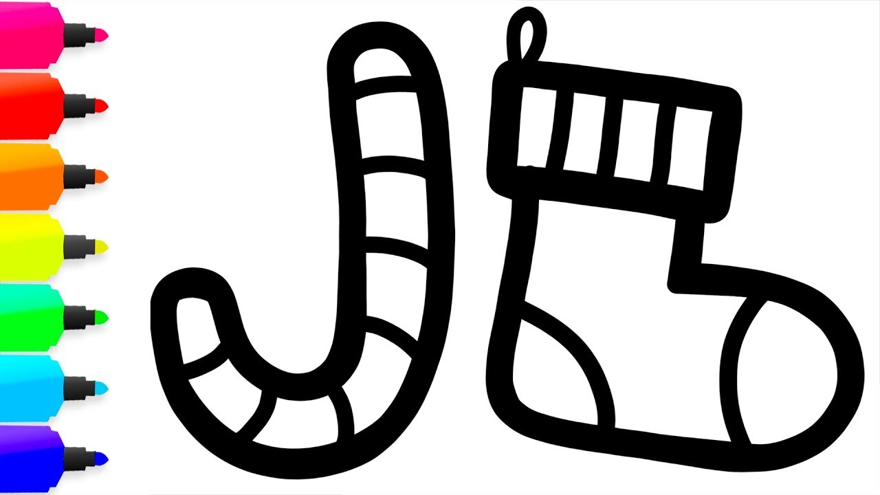 1280x720 Coloring Christmas Accessories Painting And Drawing For Kids