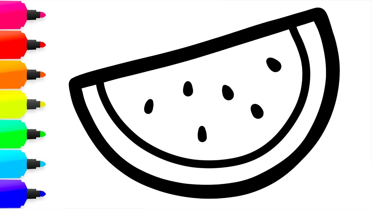 1280x720 Coloring Fruits Painting For Toddlers And Drawing For Kids