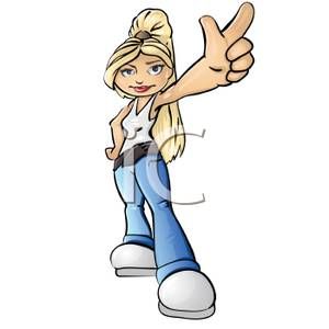 300x300 Clip Art Of Teenagers Clip Art Image A Blond Teenage Girl