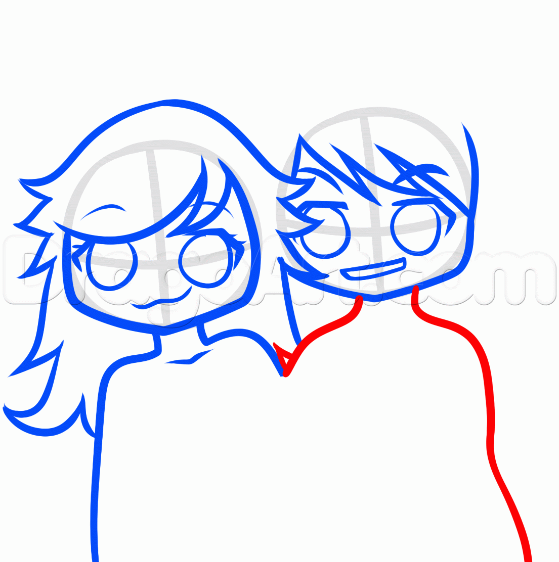 1105x1112 How To Draw A Boyfriend And Girlfriend, Step