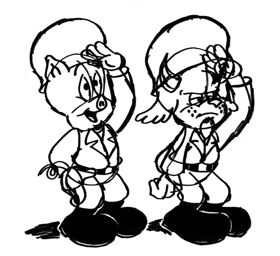 936x854 Lt Porky Pig And Gabby Goat As Army Soldiers