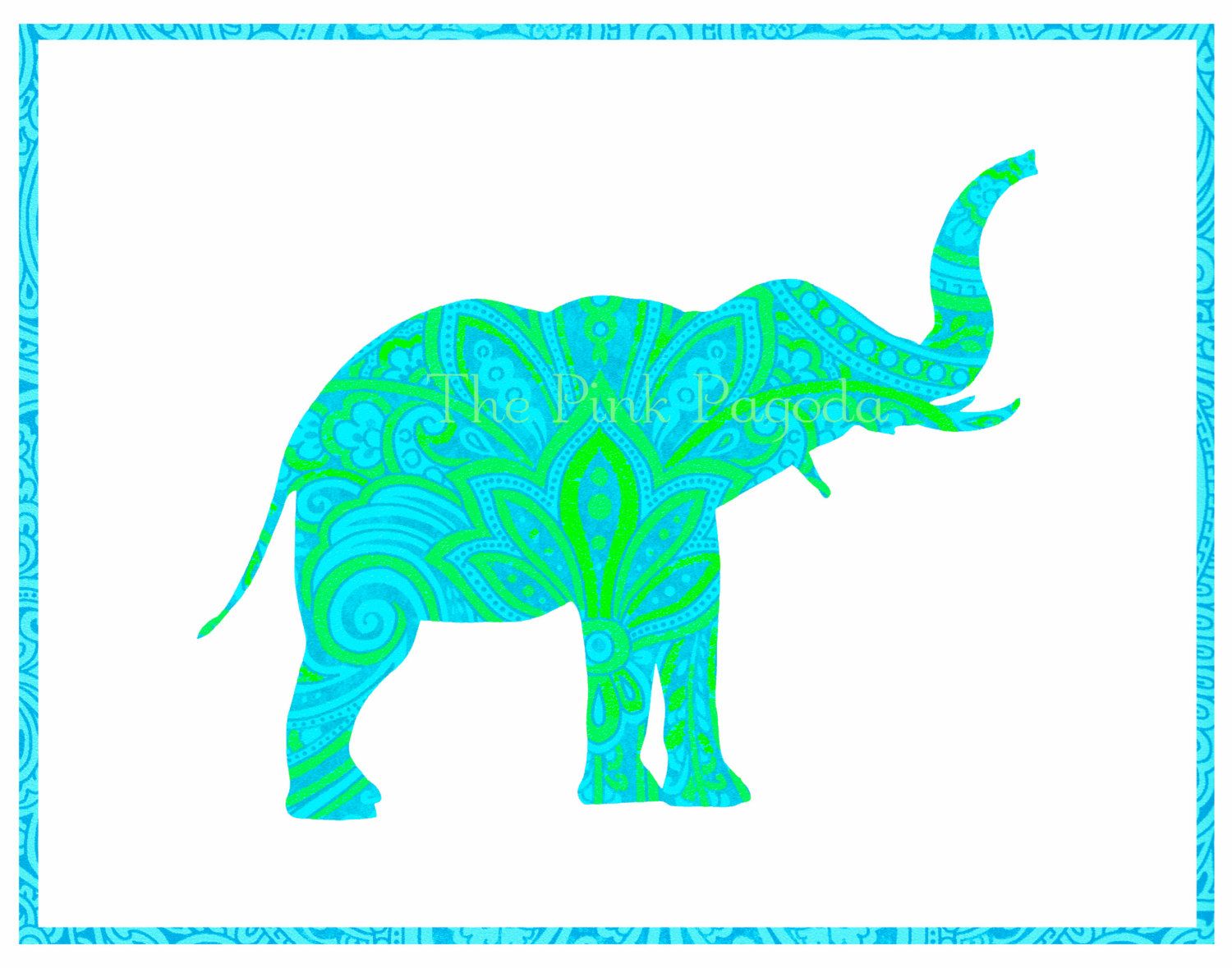 1500x1179 Elephant Outline Trunk Up