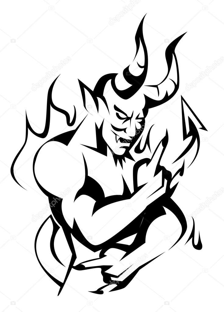 735x1023 Evil Angel Drawing, Demon Drawings, Tattoo