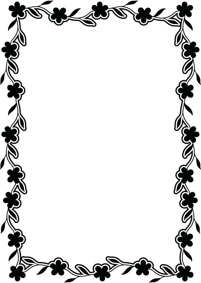 650x917 Simple Drawn Flowers Hand Painted Black Flower Vines Flower Hand