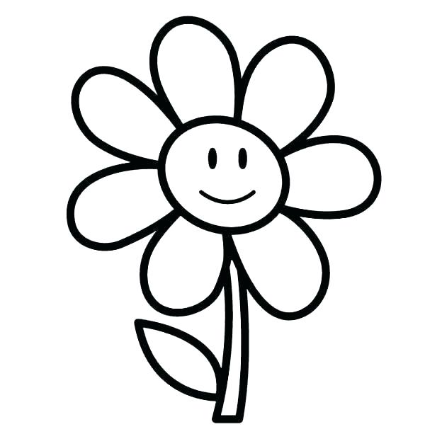 600x613 Drawings Of Flowers For Kids Coloring Pages Drawings Flower