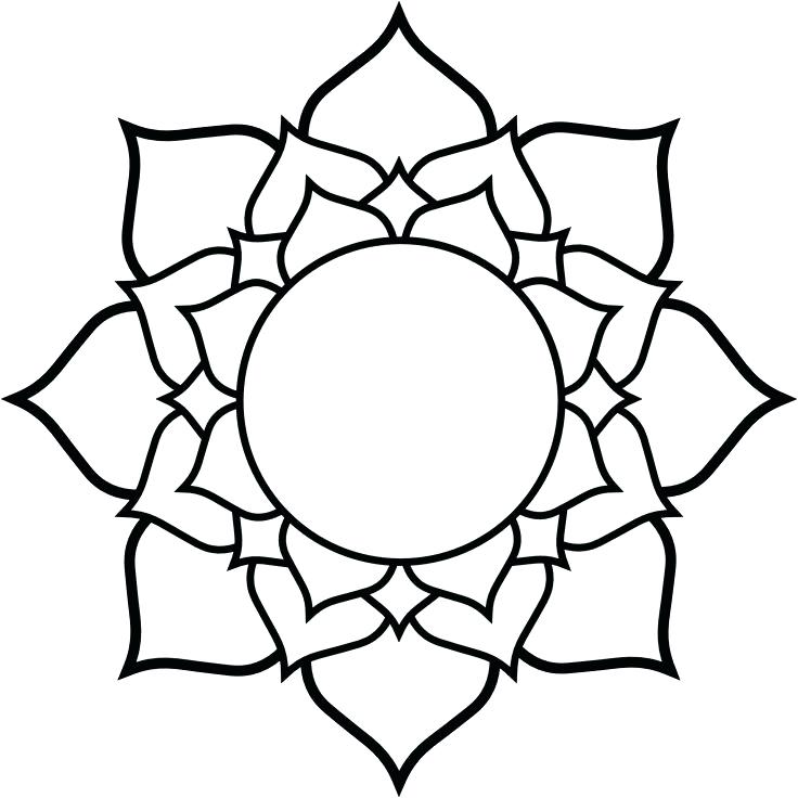 736x736 Images Of Flowers To Color Coloring Pages Flower Drawing Lotus