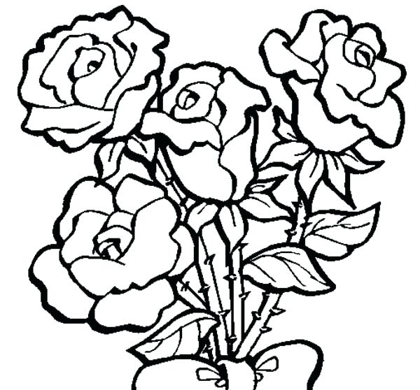 600x558 Heart And Roses Coloring Pages Coloring Pages Roses Coloring