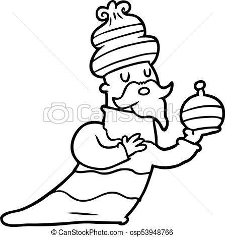 447x470 One Of Three Wise Men Cartoon Clip Art Vector