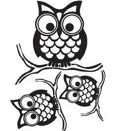 Drawings Of Owls In Black And White