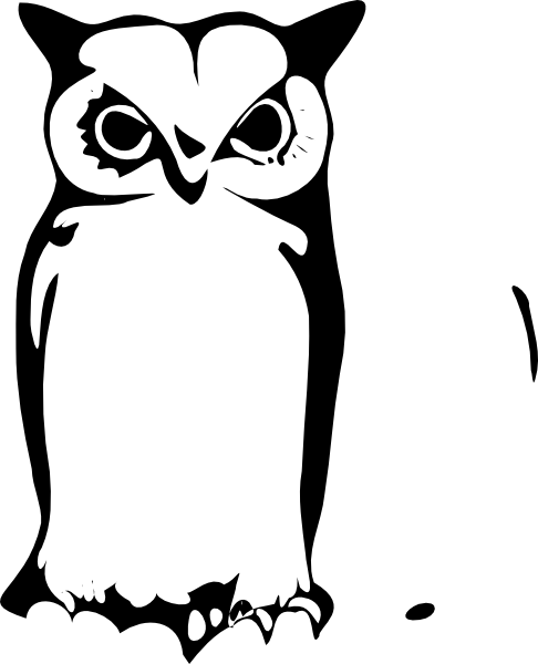 486x600 Flying Owl Clip Freeuse Black And White Huge Freebie! Download