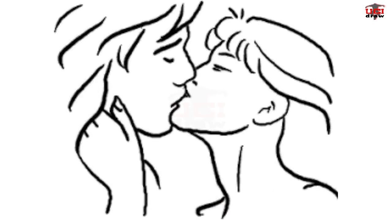 1280x720 How To Draw People Kissing Step