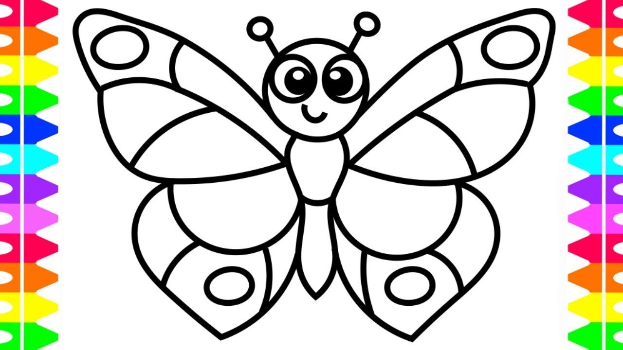 1280x720 Rijrbggjt For Butterfly Drawings To Color