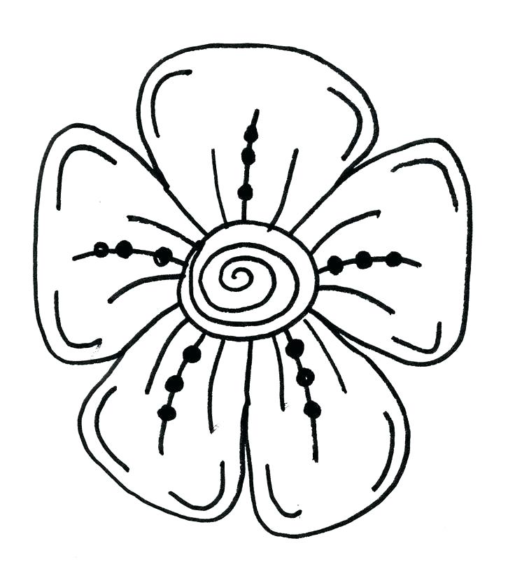 736x823 Draw A Simple Flower