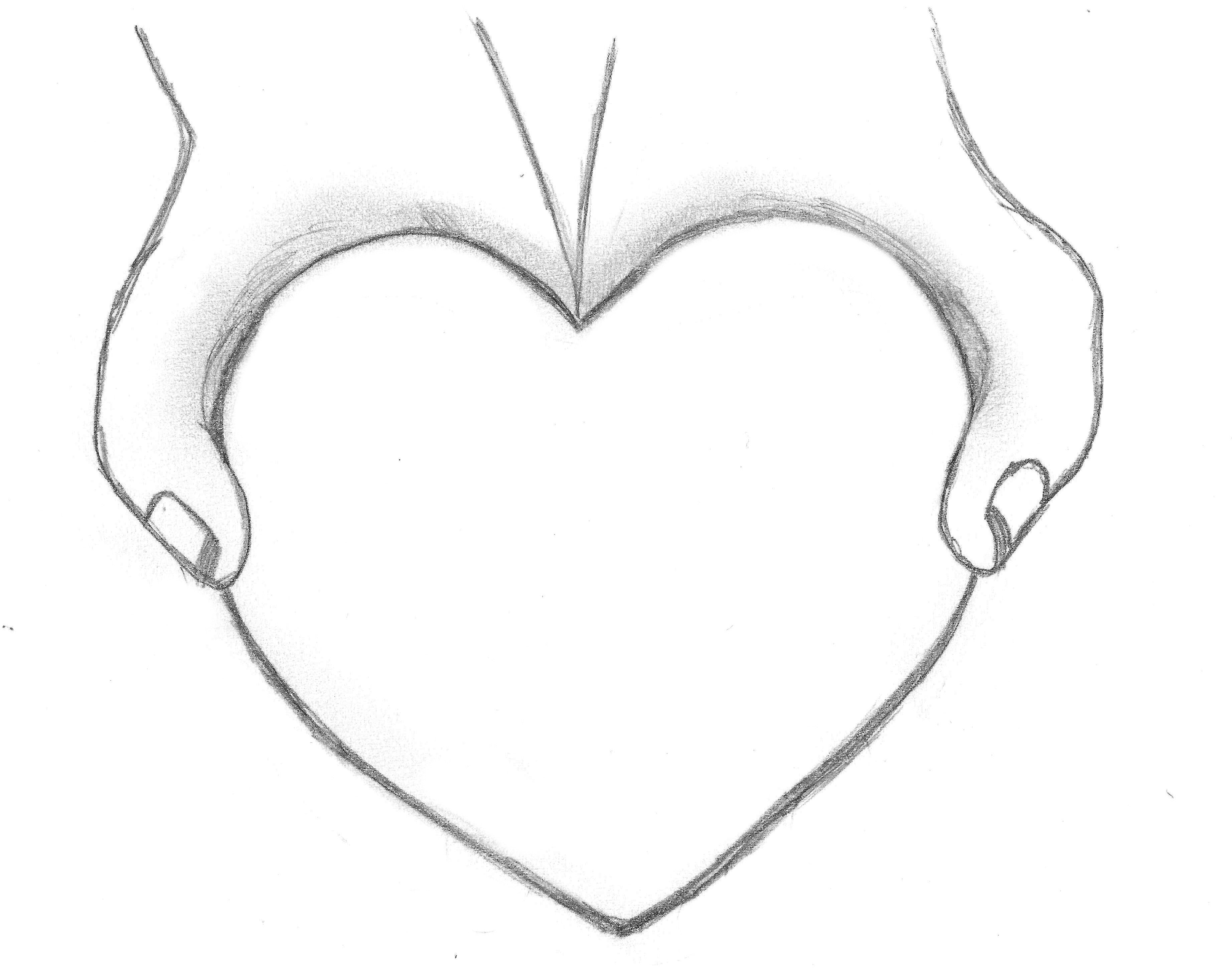 2 heart sketch