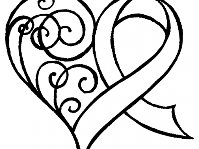 640x480 Huge Collection Of 'hearts With Ribbons Drawing' Download More