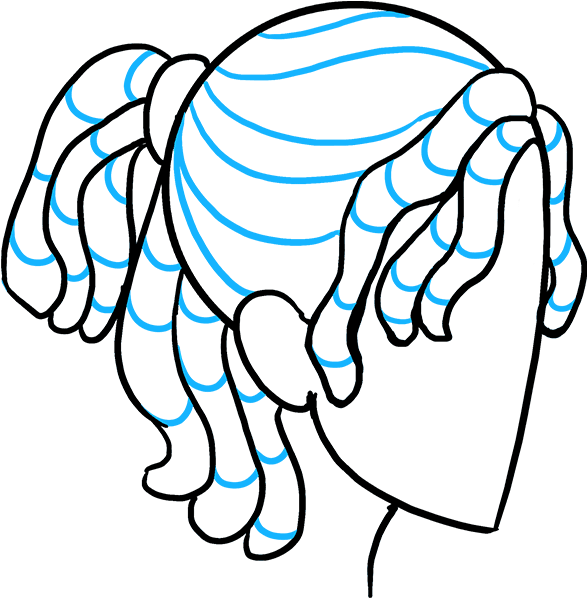 587x598 Download How To Draw Dreadlocks