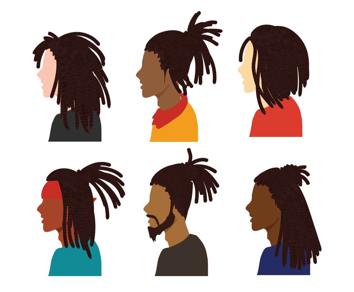 1136x936 Dreadlocks Vector Set Vector Art Graphics