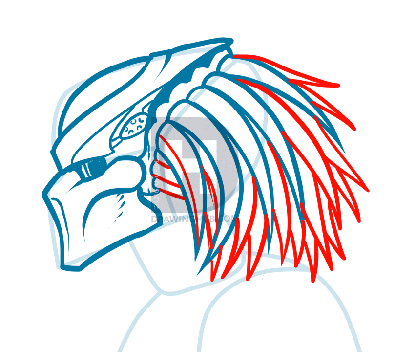 809x720 How To Draw Alien Vs Predator, Step