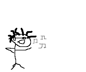 300x250 guy with dreads and glasses sings happily