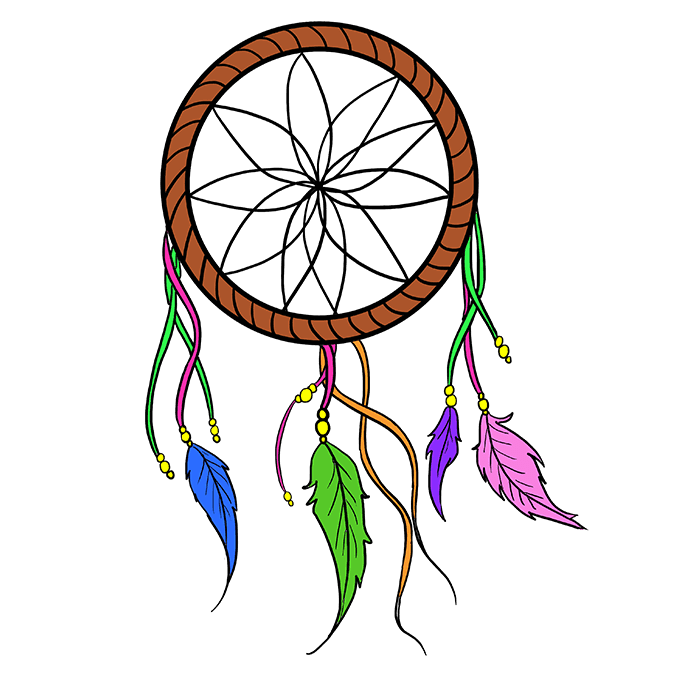 680x678 How To Draw A Dream Catcher