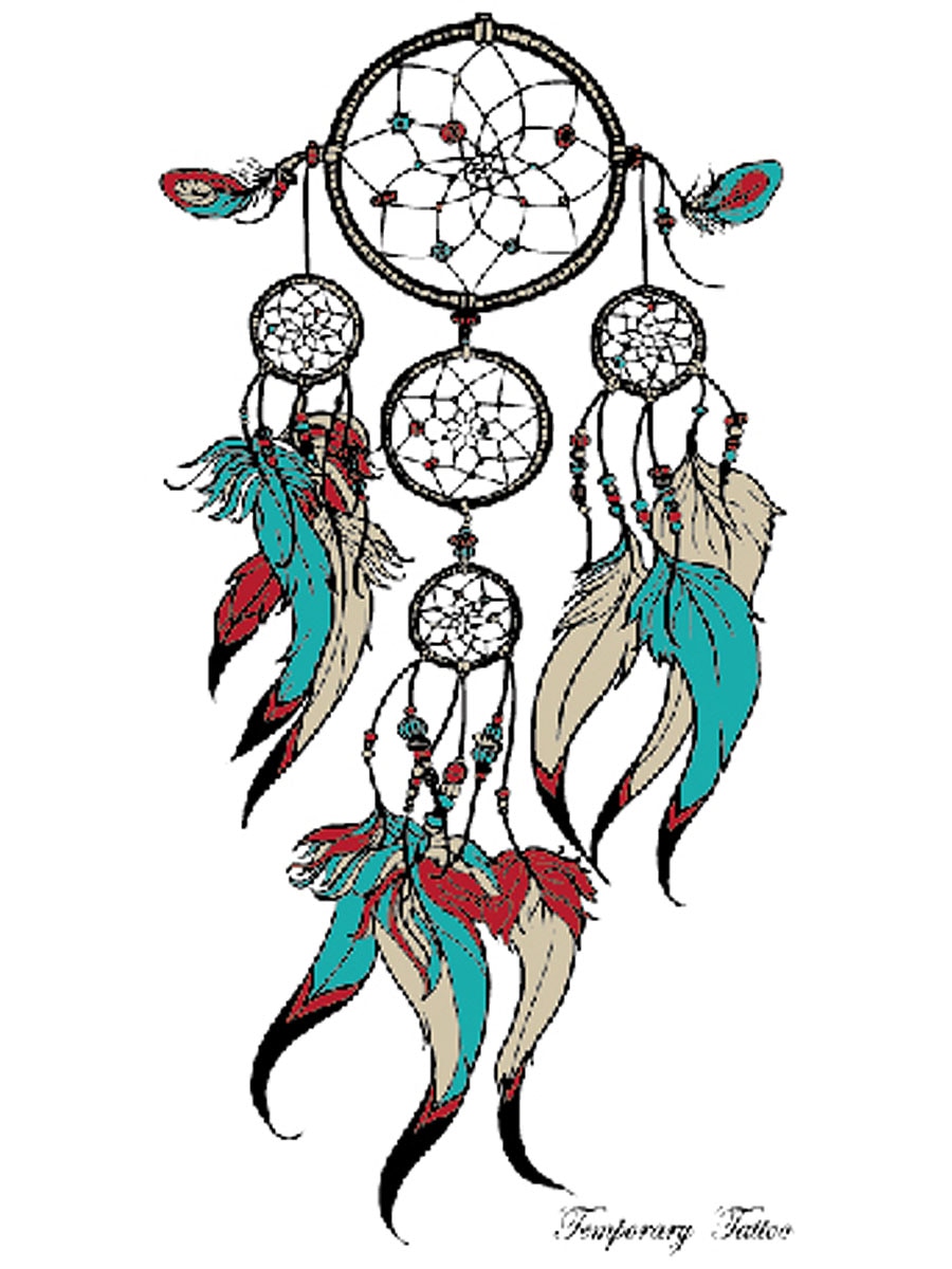 900x1200 Buy Tattoo Sticker Stylish Dream Catcher Pattern Waterproof