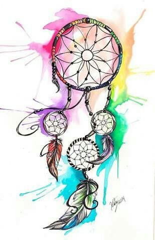 309x477 Rainbow Watercolor Dream Catcher Wallpaper Dream Catcher