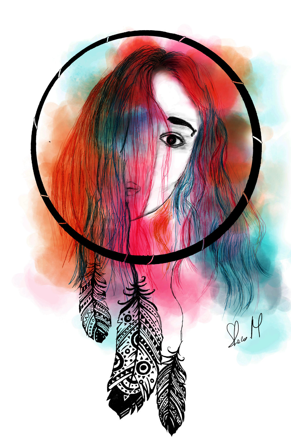 1024x1543 Tumblr Drawings Dream Catcher