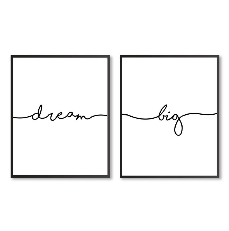 794x804 Dream Big Sign Printable Art Inspirational Quote Bedroom Etsy