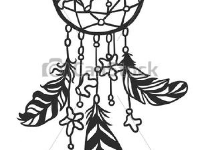 640x480 Drawn Dreamcatcher Black And White