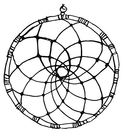 425x449 Black And White Dainty Dream Catcher Sketch Vinyl