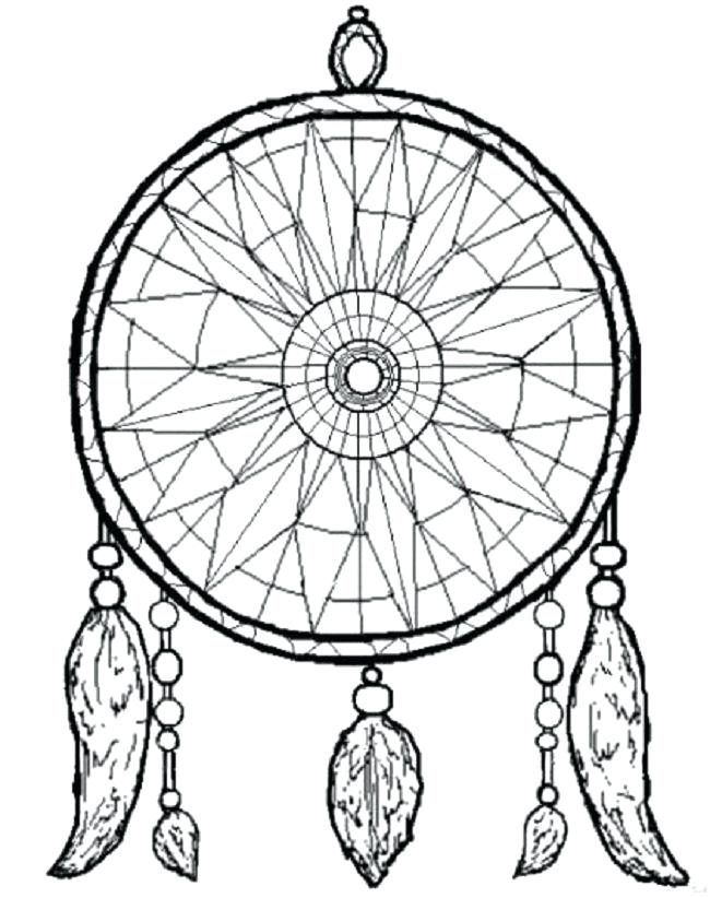 650x822 Native American Dreamcatcher Coloring Pages