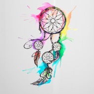 190x190 Colorful Dreamcatcher With Watercolor Enamel Mug Spreadshirt