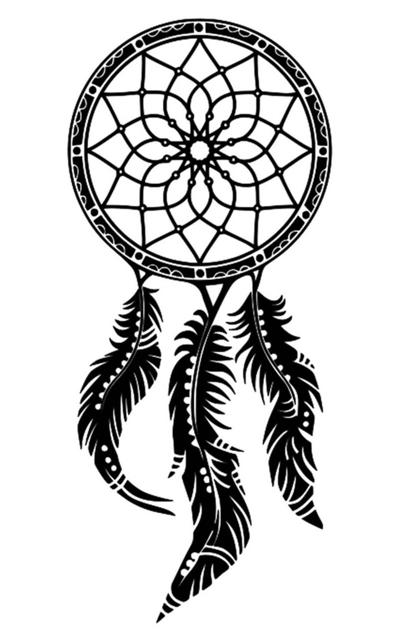 Dreamcatcher Line Drawing | Free download on ClipArtMag