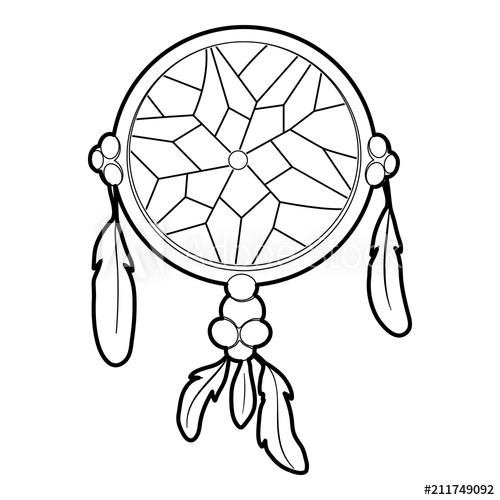 500x500 Dreamcatcher Icon Outline Illustration Of Dreamcatcher Vector