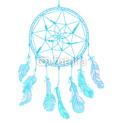 400x400 Hand Drawn Dreamcatcher On White Zentangle Feathers Abstract