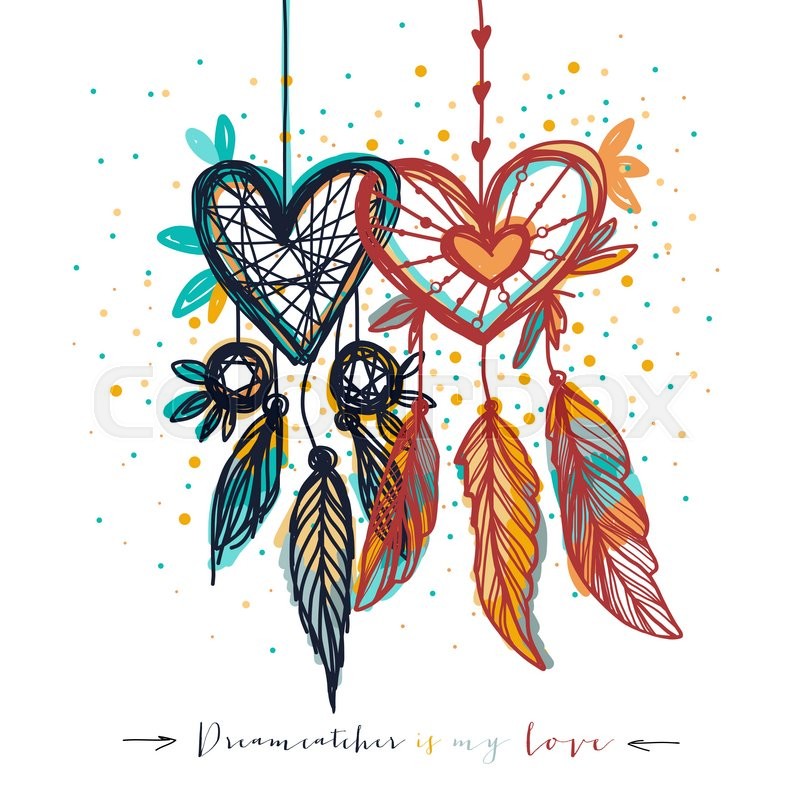 800x800 Dream Catcher With Love For Love Stock Vector Colourbox