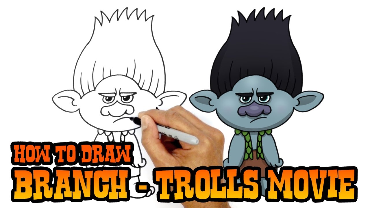 1280x720 How To Draw Branch Trolls