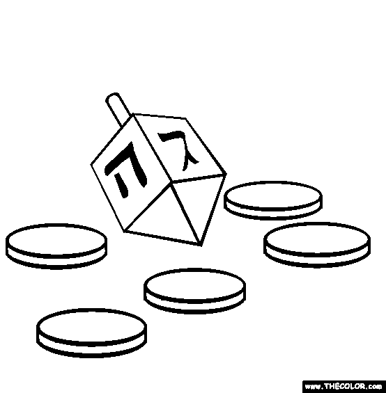 554x565 Dreidel Coloring