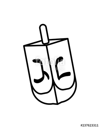 391x500 Jewish Dreidel Hanukkah Icon Stock Image And Royalty Free Vector
