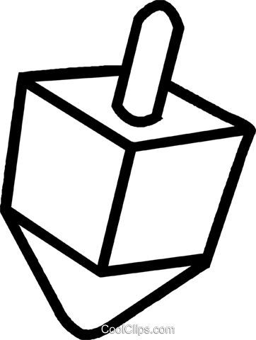 362x480 Dreidel Royalty Free Vector Clip Art Illustration