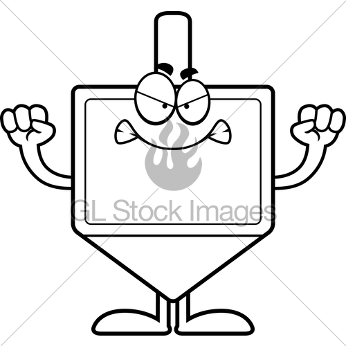 500x500 Angry Cartoon Dreidel Gl Stock Images