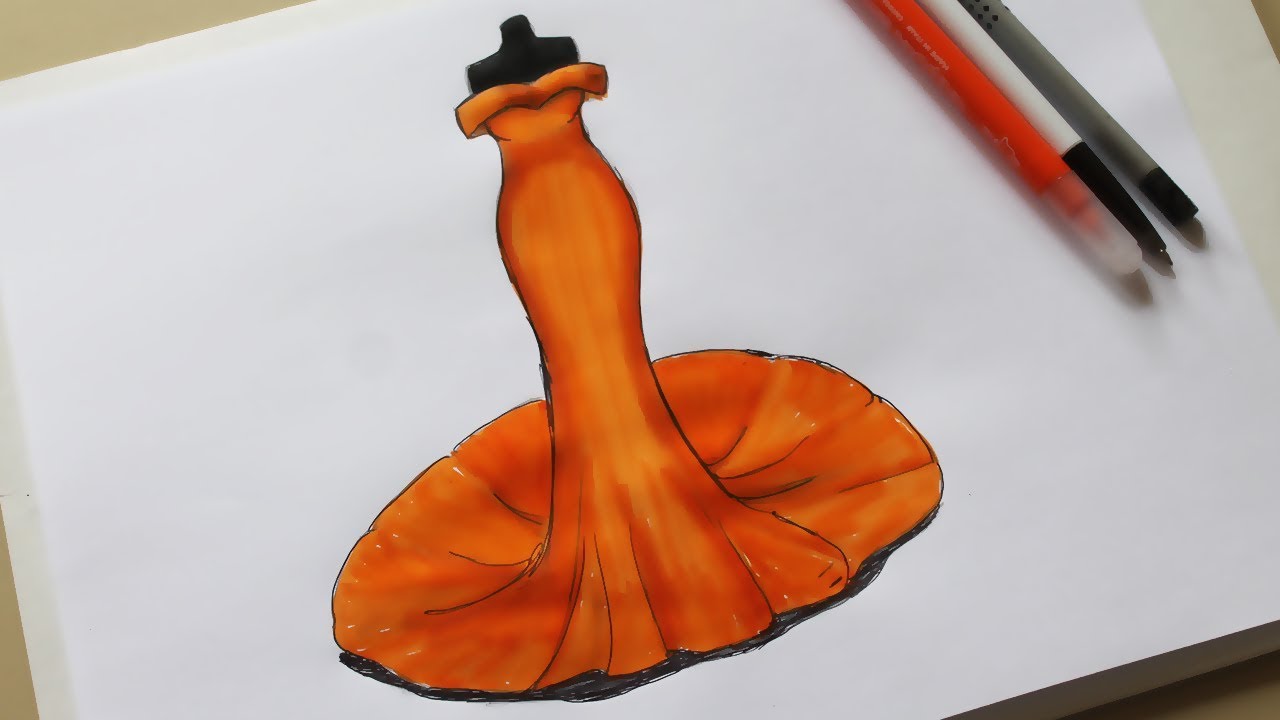 1280x720 How To Draw Evening Dress