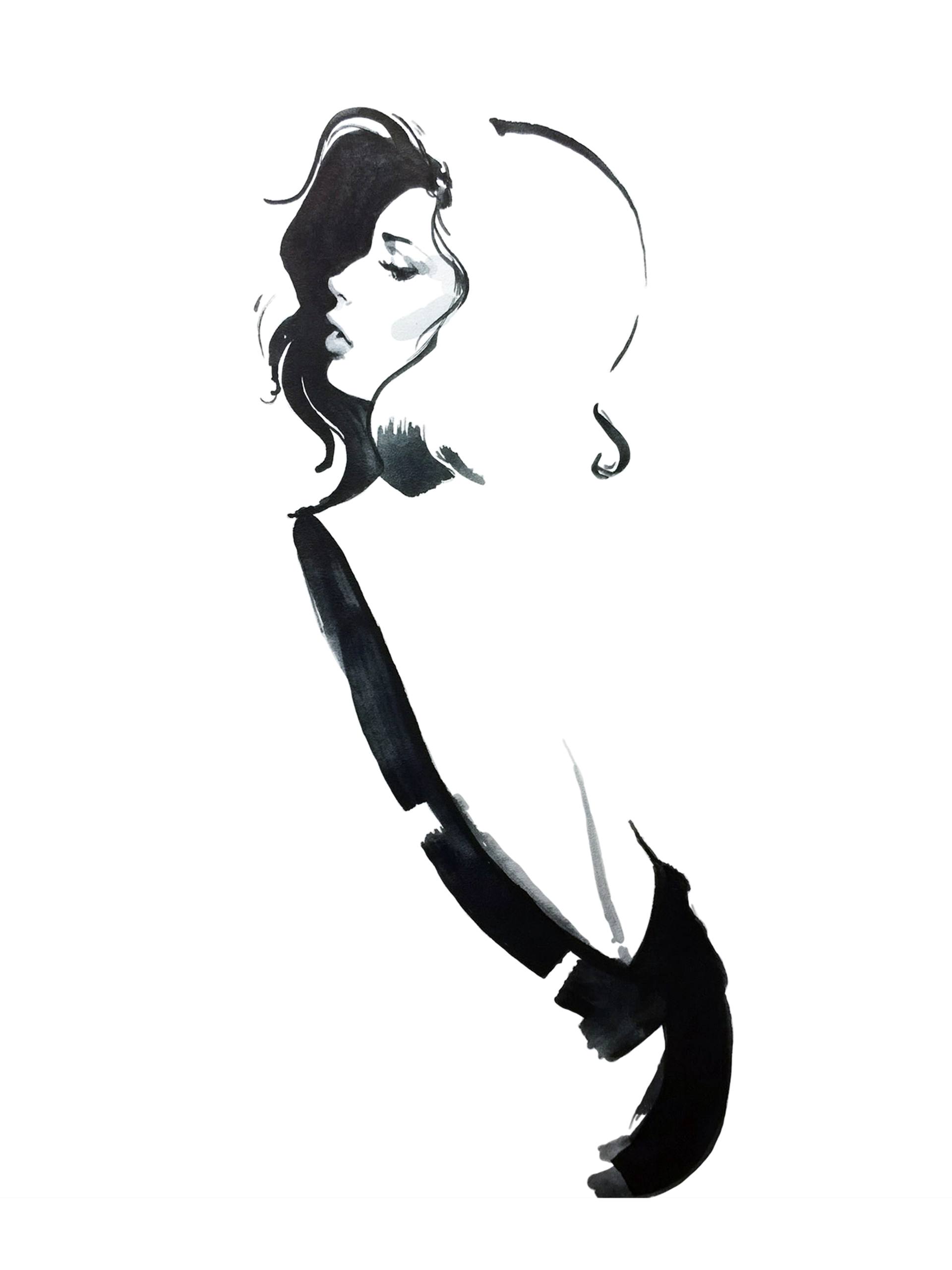 1920x2561 Little Black Dress Drawing