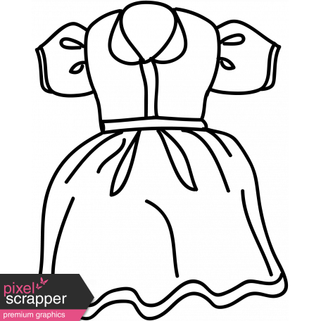 456x456 Clothes Doodle Template Graphic