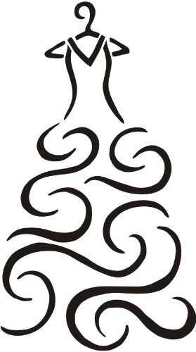 279x500 Brass Embossing Template The Dress