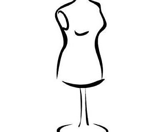 340x270 Dress Form Stamp Etsy